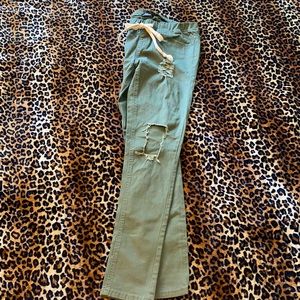 Fashion Nova Distressed Skinny Ankle Khakis